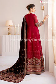 Pakistani Red Long Frock Party wear