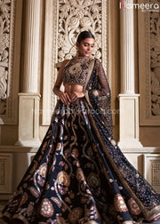 Pakistani Royal Blue Lehenga Choli Online 2021 Overall Look