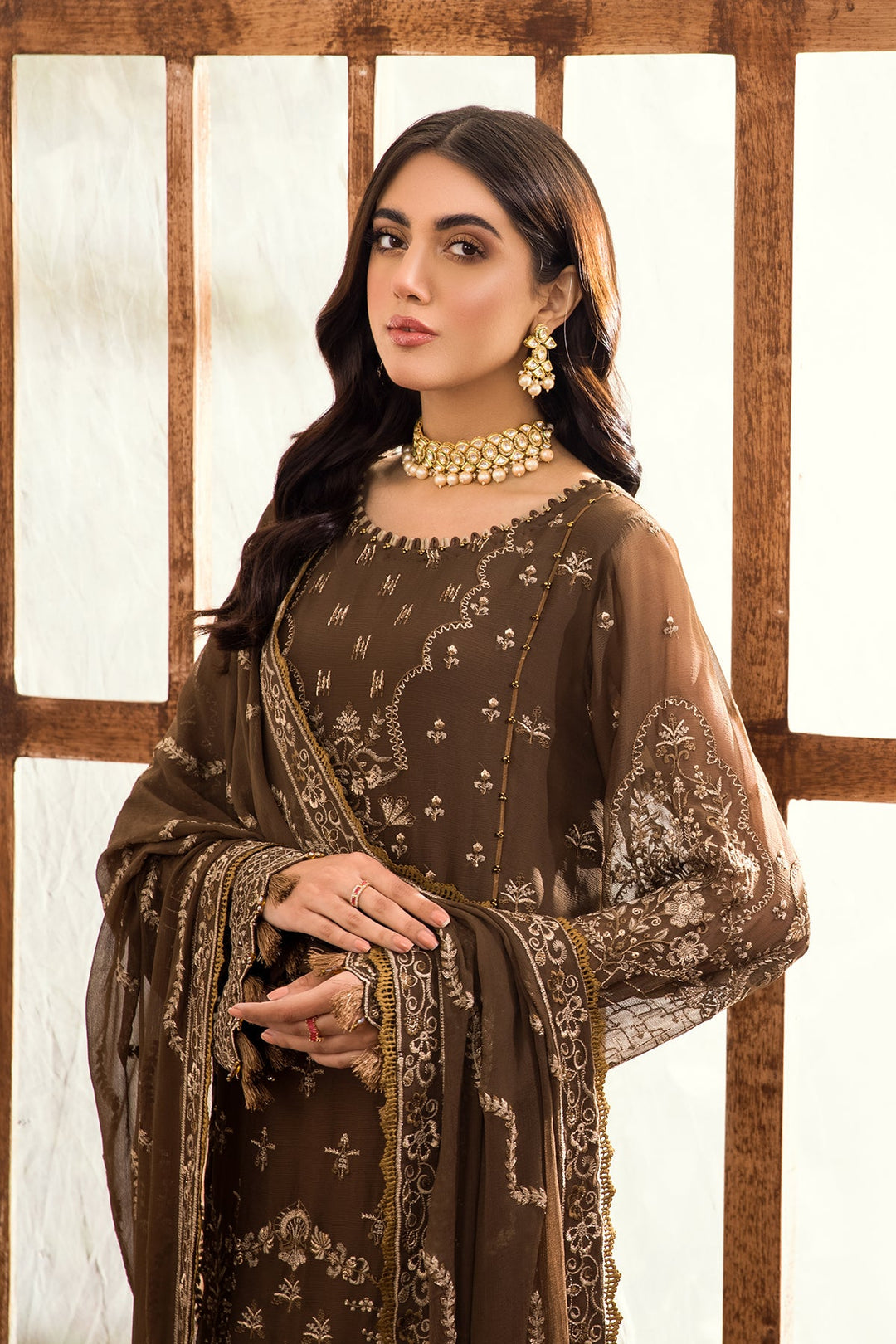 Pakistani Salwar Kameez Latest in Mehndi Shade Online