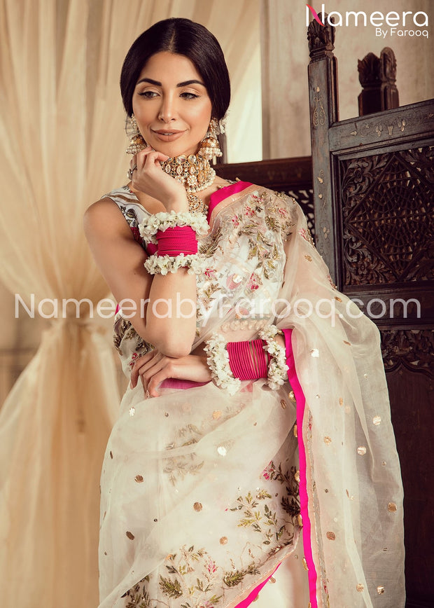 Pakistani Saree Style 2021 online for wedding party