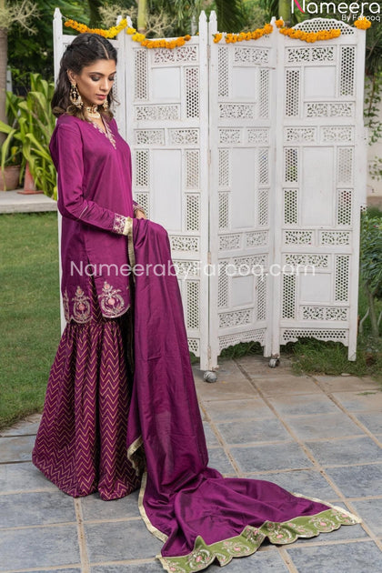 Designer Pakistani Sharara for Wedding Party Online 2021 – Nameera by ...