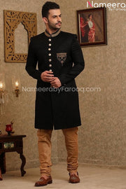  Pakistani Sherwani Black for Groom Online 2021