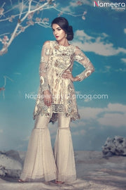 Pakistani Short Frock Asian Wedding Dress White