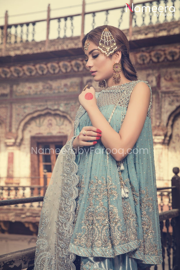 Pakistani Short Frock with Gharara