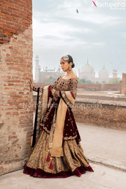 Pakistani Short Frock with Lehenga for Birdal 