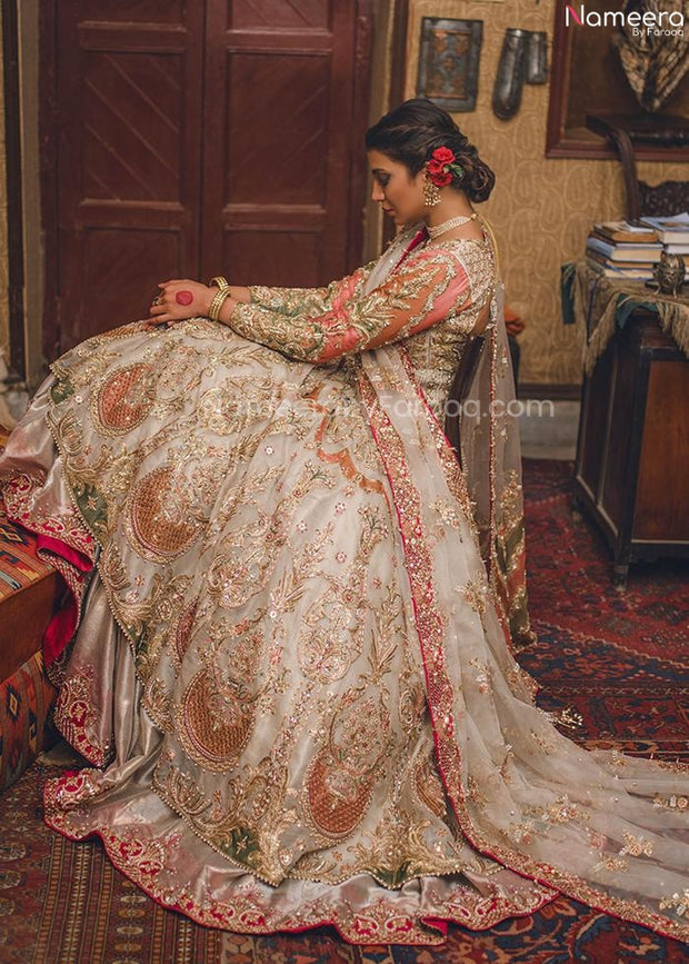 Pakistani Silk Bridal Lehenga 