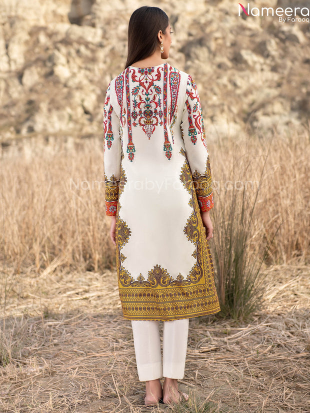 Pakistani Traditional Kameez Style with Capri