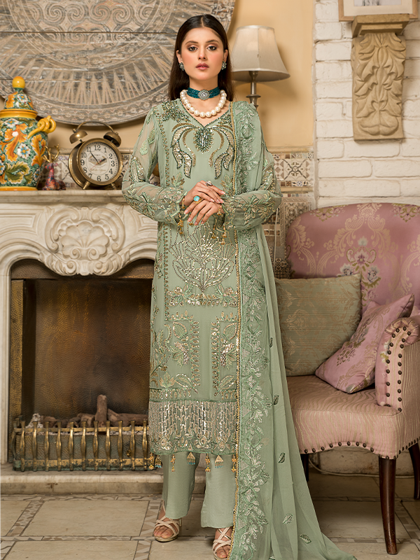 Pakistani Traditional Long Kameez Salwar Wedding Dress