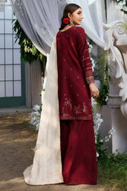 Pakistani Traditional Maroon Kameez trousers with Dupatta Eid Dress