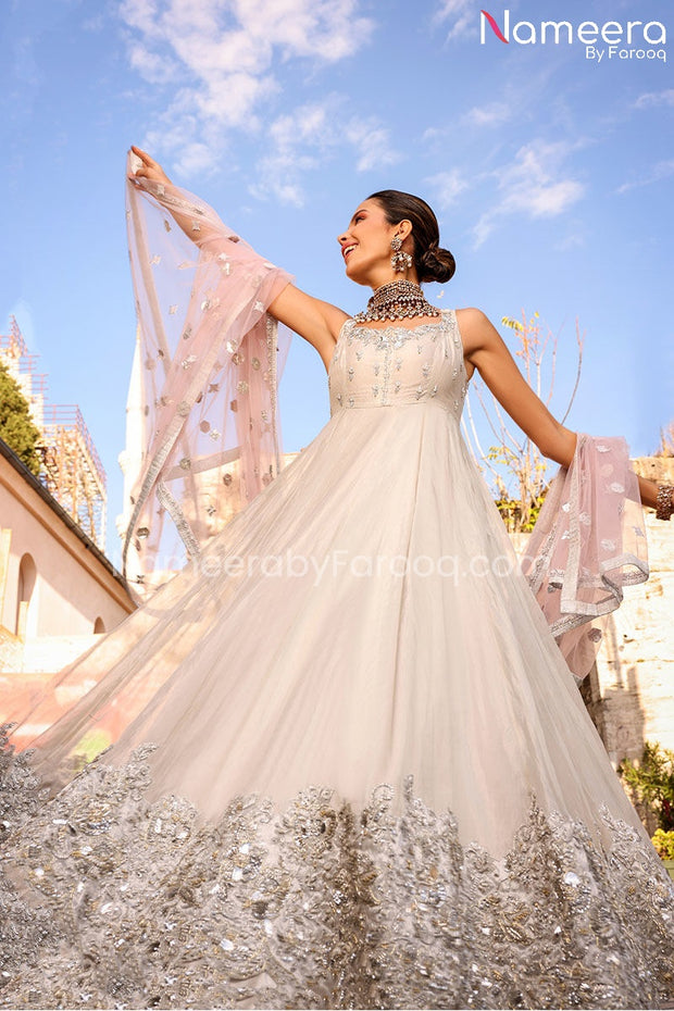 Pakistani Traditional Pishwas Dress for Bride