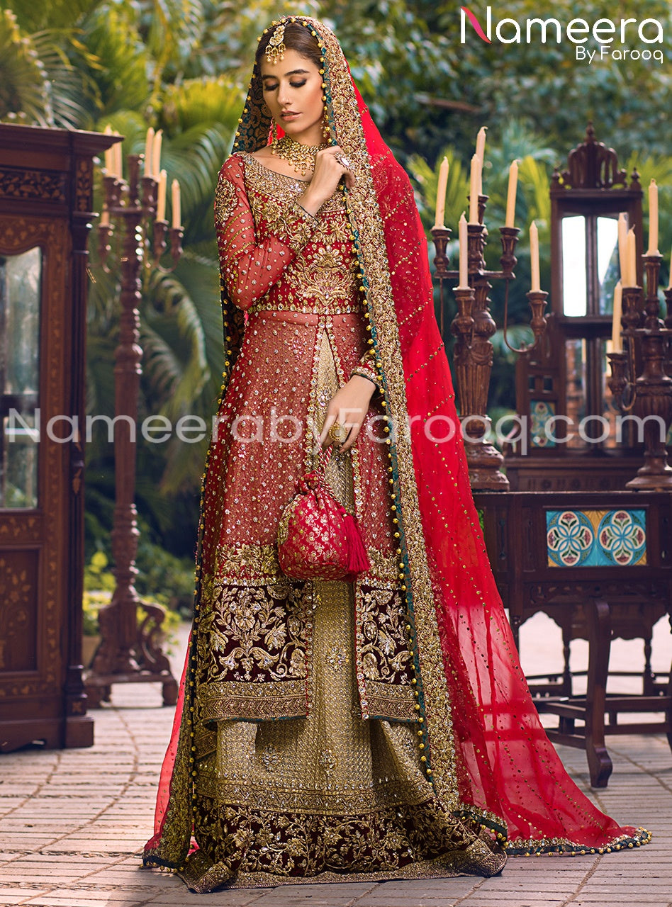 Pakistani Trail Frock with Lehenga 
