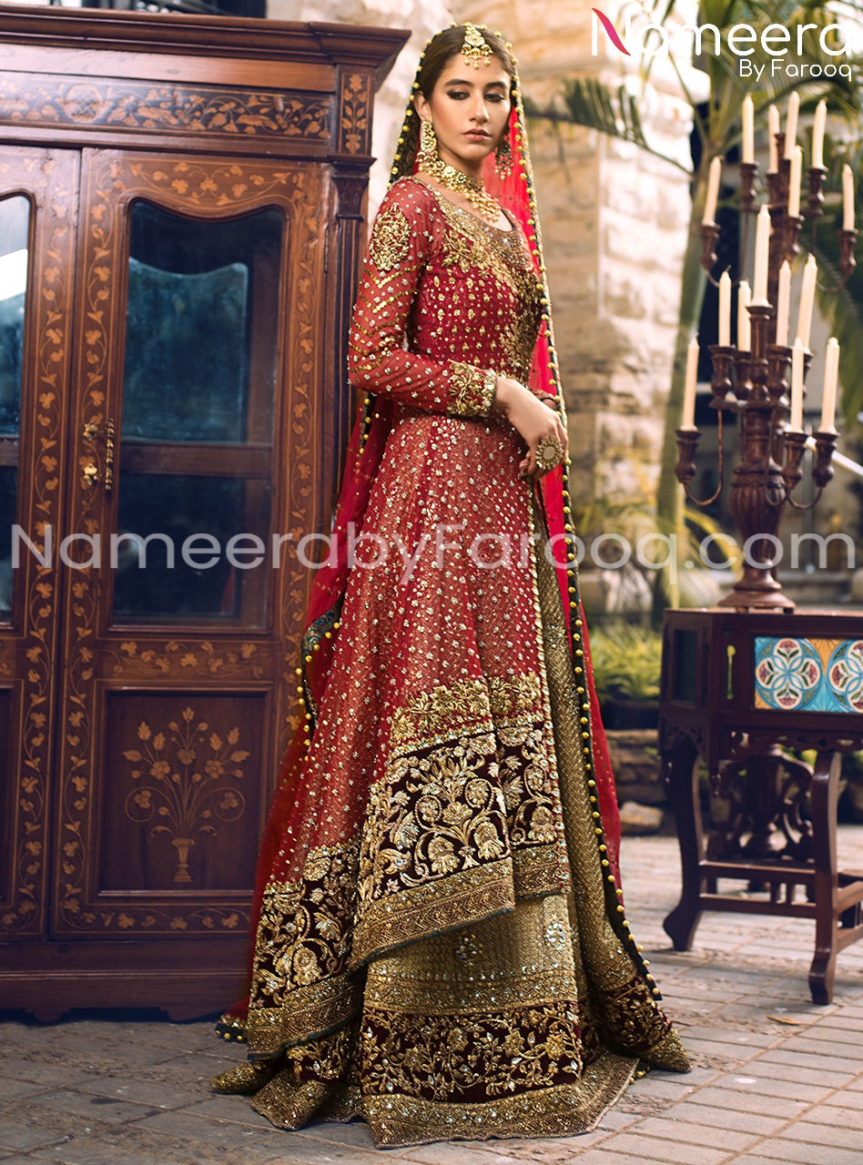 Pakistani Trail Frock with Lehenga 