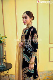 Pakistani Velvet Designer Suits for Wedding Party