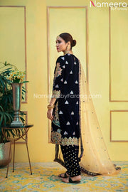 Pakistani Velvet Designer Suits for Wedding Party 2021