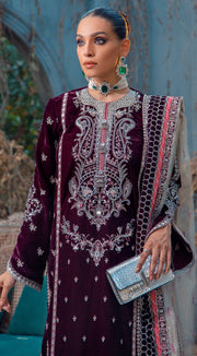 Pakistani Velvet Salwar Kameez for Wedding