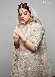  Pakistani Walima Dress for Girl with Embroidery