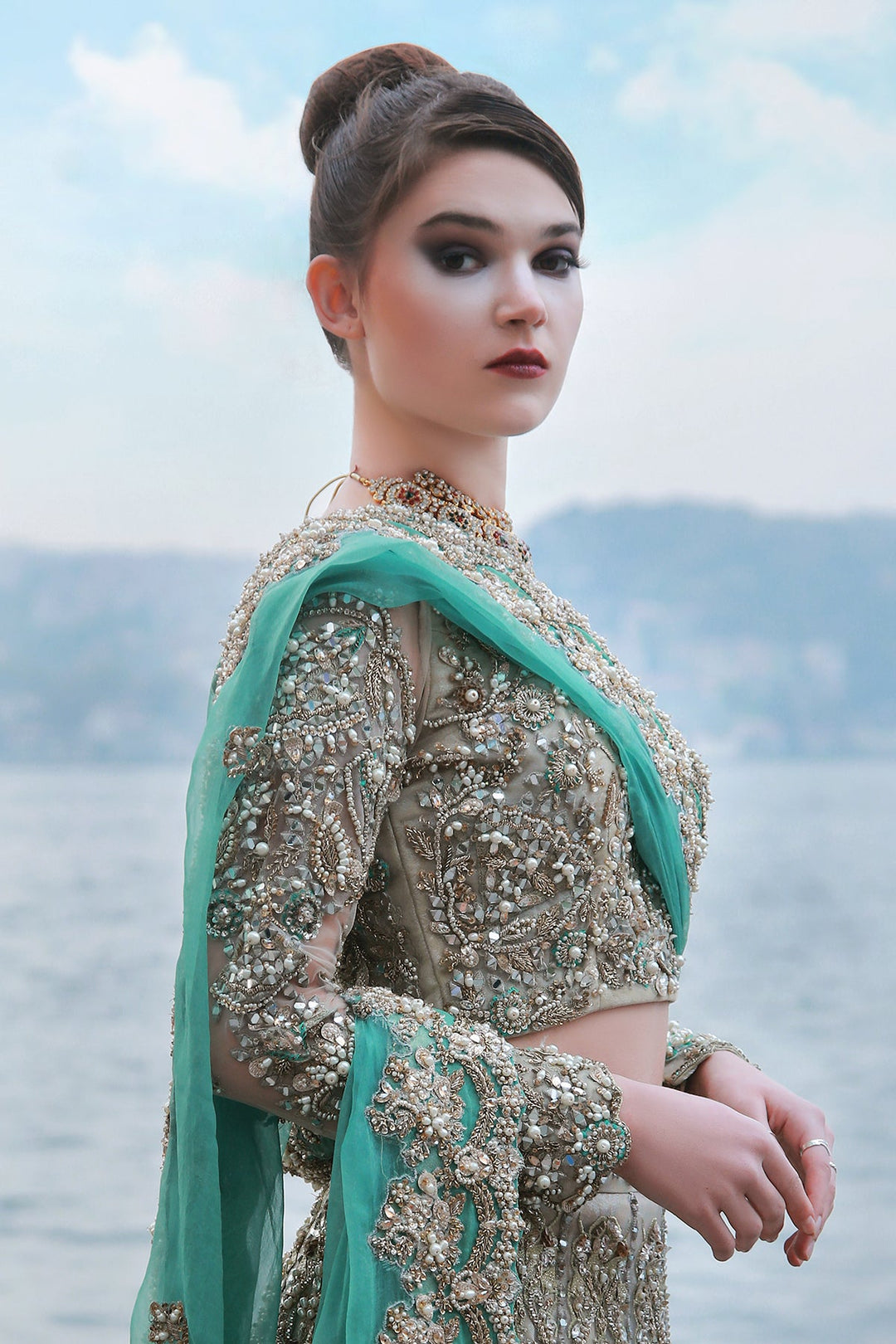 Pakistani Walima Lehenga Choli Dupatta Dress Online