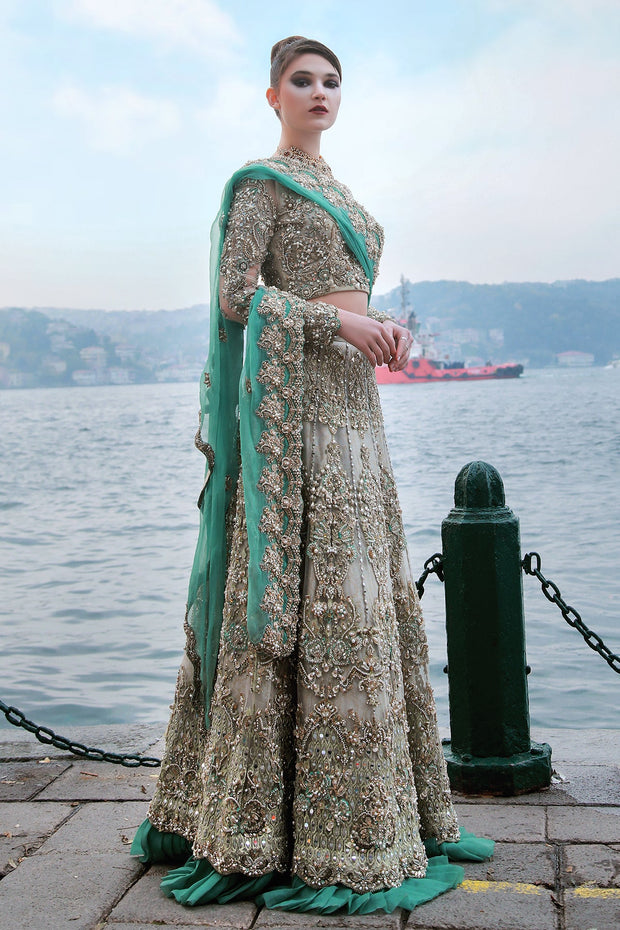 Pakistani Walima Lehenga Choli Dupatta Dress