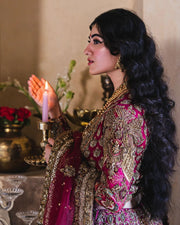 Pakistani Wedding Dress Dark Pink Lehenga Choli
