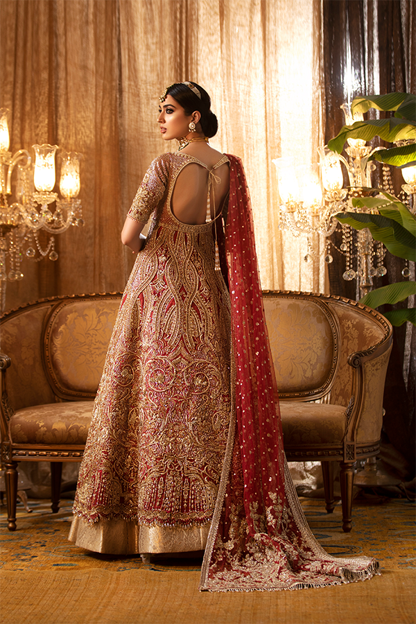 Pakistani Wedding Dress Red Pink Lehenga for Pakistani Bridal 2023