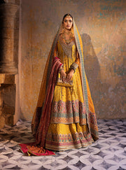 Pakistani Wedding Dress Yellow Lehenga Pishwas for Pakistani Bridal