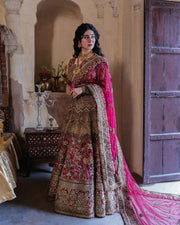 Pakistani Wedding Dresses Dark Pink Lehenga Choli