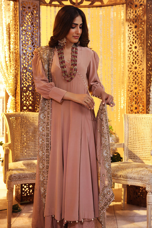 Pakistani Wedding Dress in Angrakha and Sharara Style Online