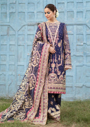 Pakistani Wedding Dress in Blue Kameez Trouser Style