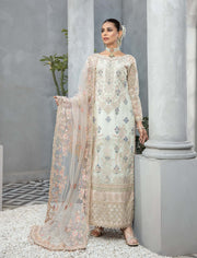 Pakistani Wedding Dress in Blue Kameez Trouser Style