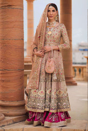Pakistani Wedding Dress in Embroidered Pishwas Style