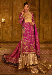 Pakistani Wedding Dress in Farshi Gharara Kameez Style Online