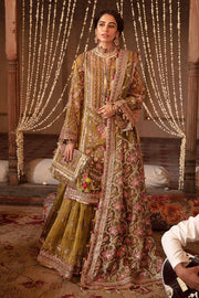 Pakistani Wedding Dress in Gharara Kameez Dupatta Style