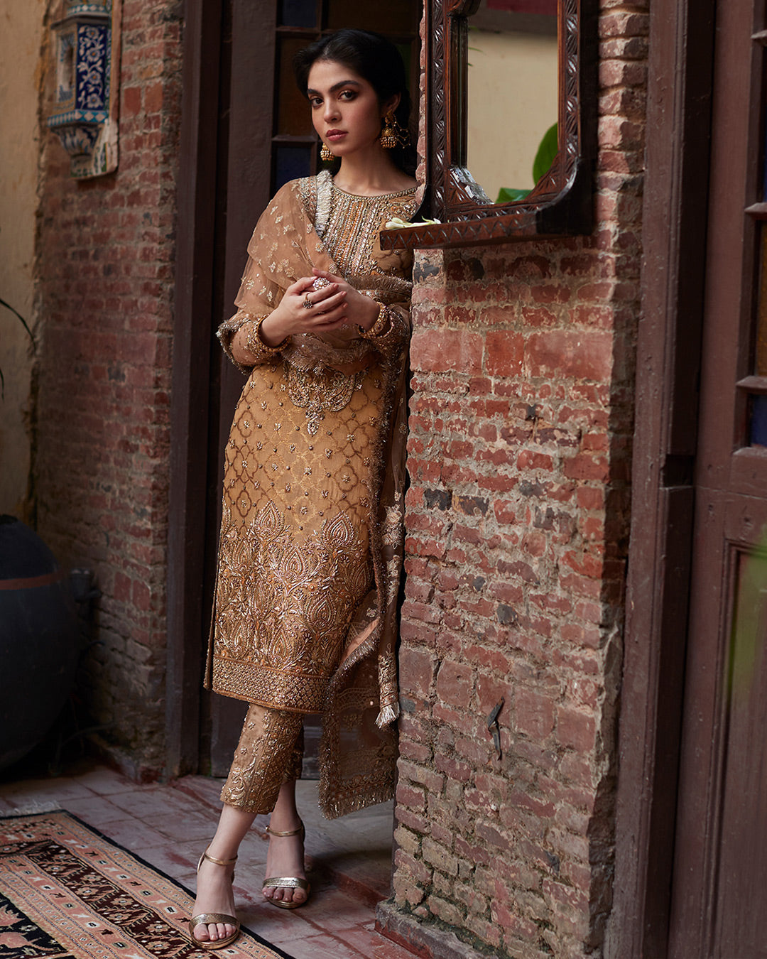 Pakistani Wedding Dress in Kameez Trouser Dupatta Style Online