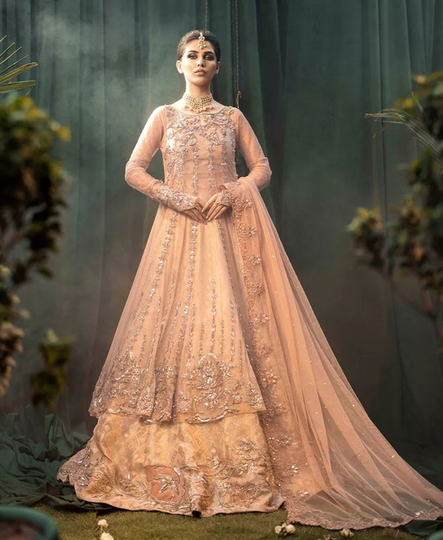 designer dupatta dress Wine Color Designer Georgette Gown-Dupatta Collection - MAMERAA