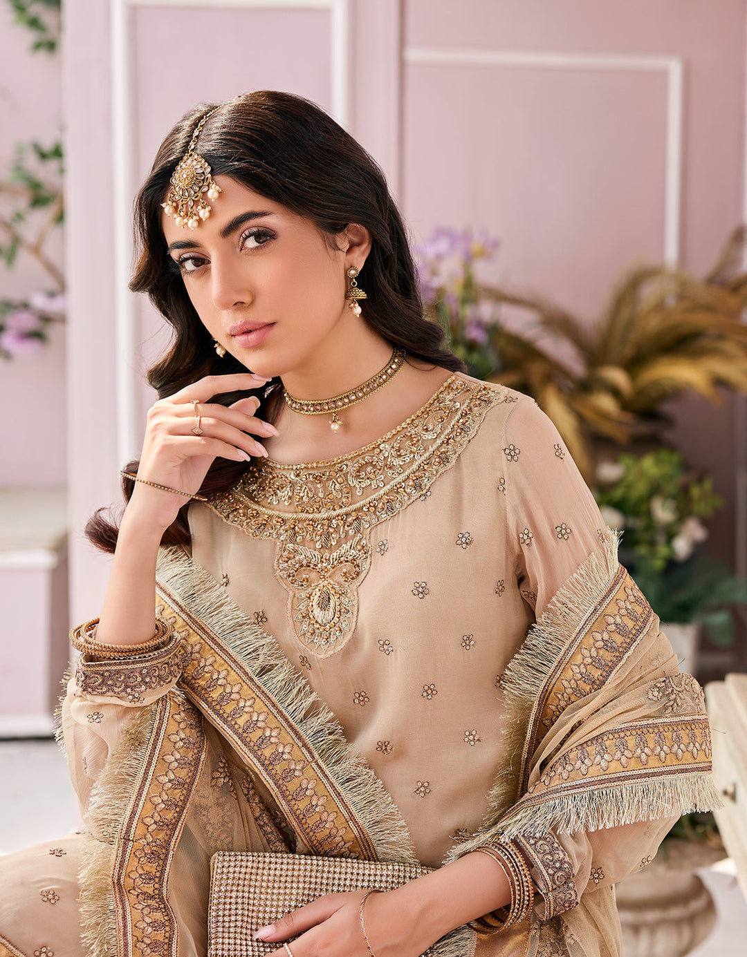 Pakistani Wedding Dress in Lehenga Kameez Style