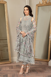 Pakistani Wedding Dress in Net Kameez Trouser Dupatta Style