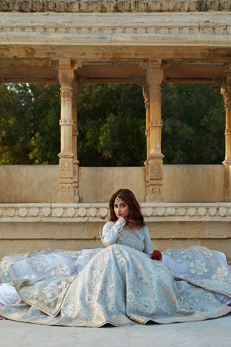 Pakistani Wedding Dress in Pishwas Frock Style