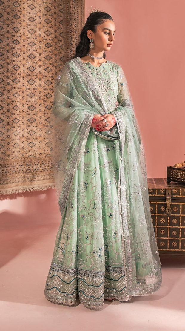 Pakistani Wedding Dress in Pishwas Frock Trouser Style