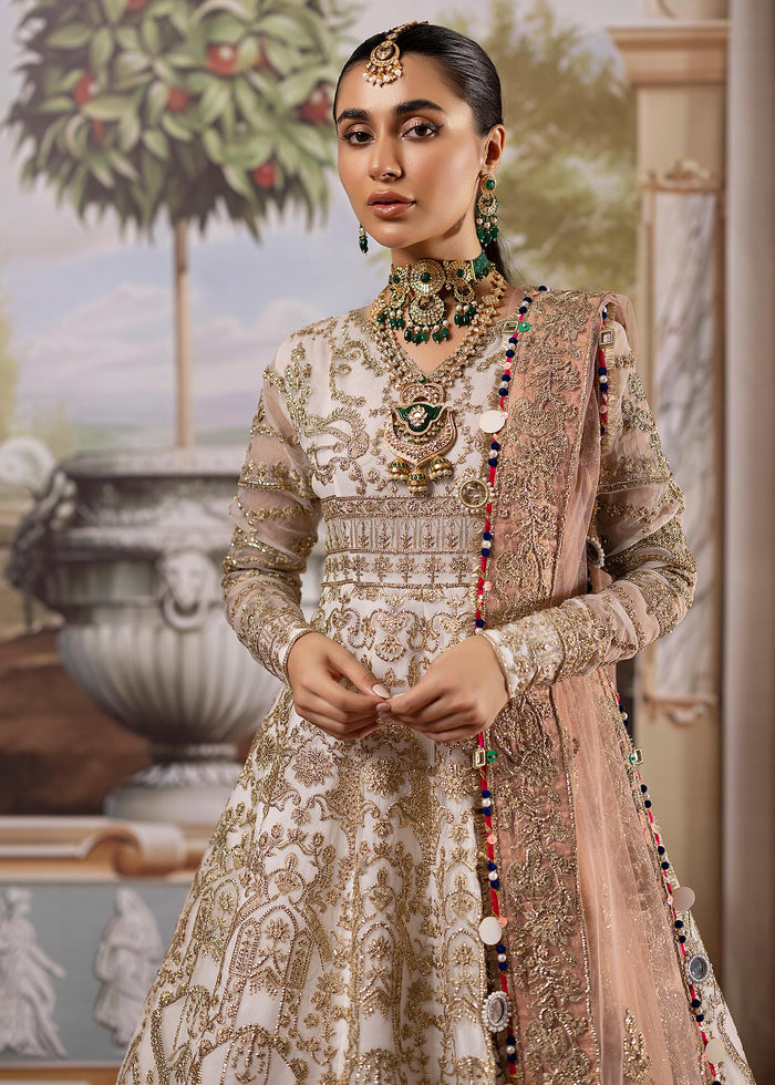 Pakistani Wedding Dress in Pishwas Frock and Lehenga Style
