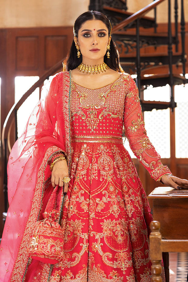 Pakistani Wedding Dress in Pishwas Frock and Lehenga Style