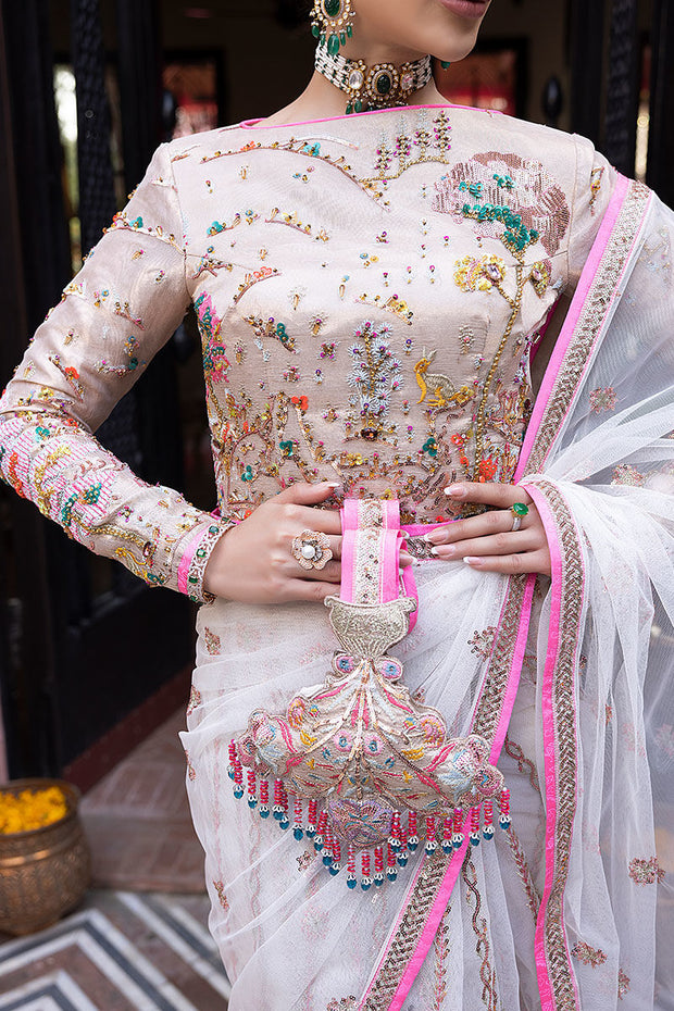 Pakistani Wedding Dress in Premium Net Saree Style Online
