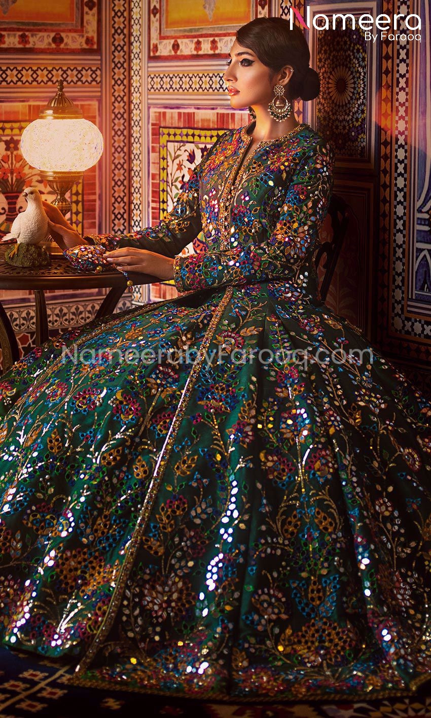 Pakistani Wedding Dress in Raw Silk