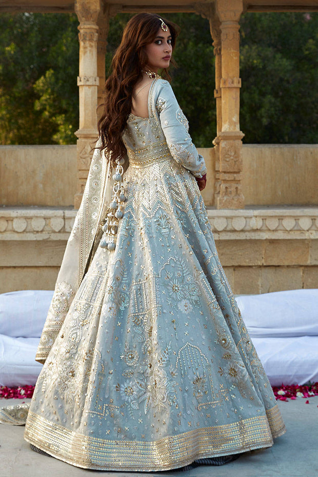 Pakistani Wedding Dress in Royal Pishwas Frock Style Online