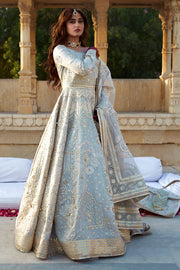 Pakistani Wedding Dress in Royal Pishwas Frock Style