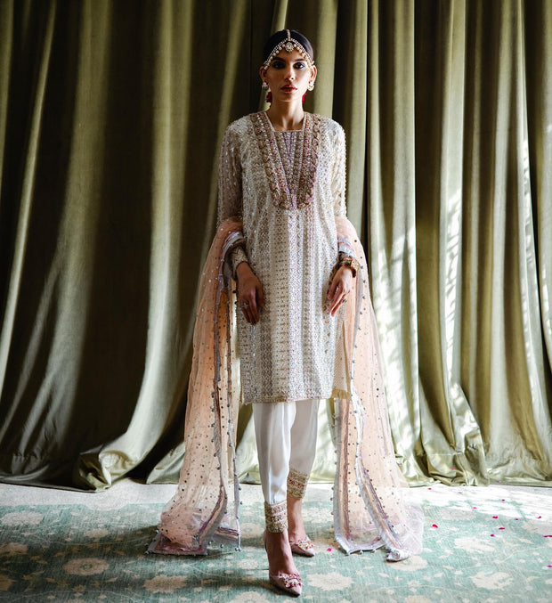 Pakistani Wedding Dress in Salwar Kameez Dupatta Style