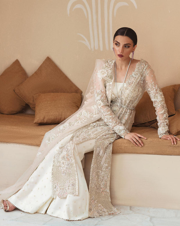 Pakistani Wedding Dress in Sharara Kameez Style