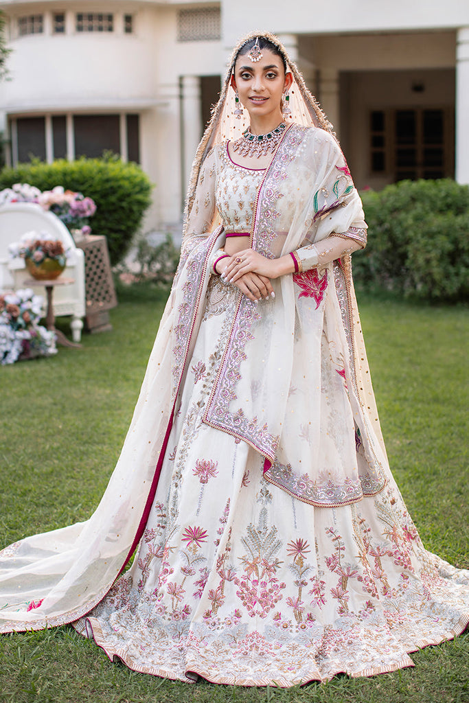 White Crushed Sharara Shirt Pakistani Wedding Dresses – tariqfarooq