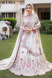 Pakistani Wedding Dress in White Lehenga Choli Style