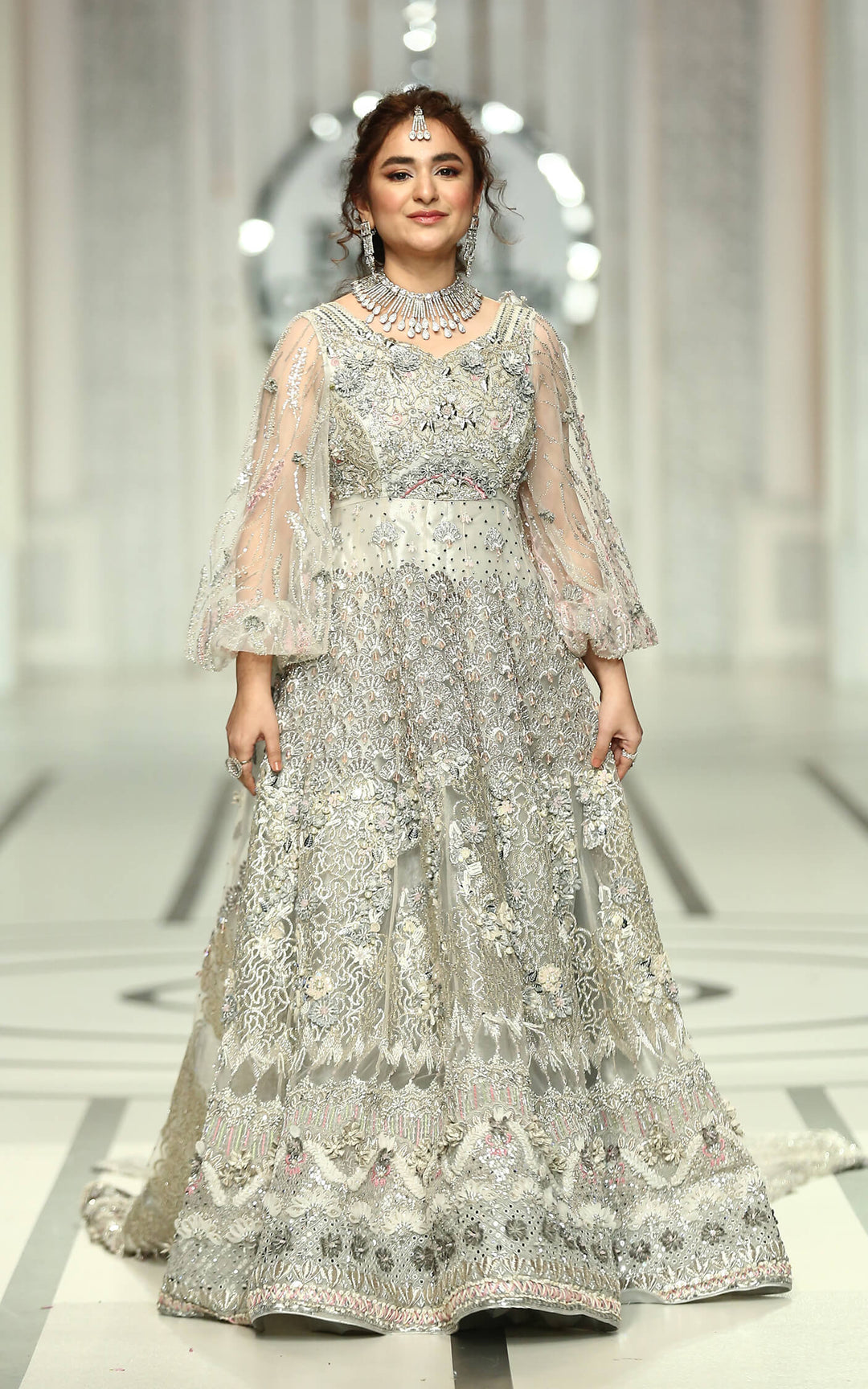 Pakistani Wedding Gown with Lehenga and Dupatta