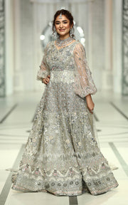 Pakistani Wedding Gown with Lehenga and Dupatta Dress